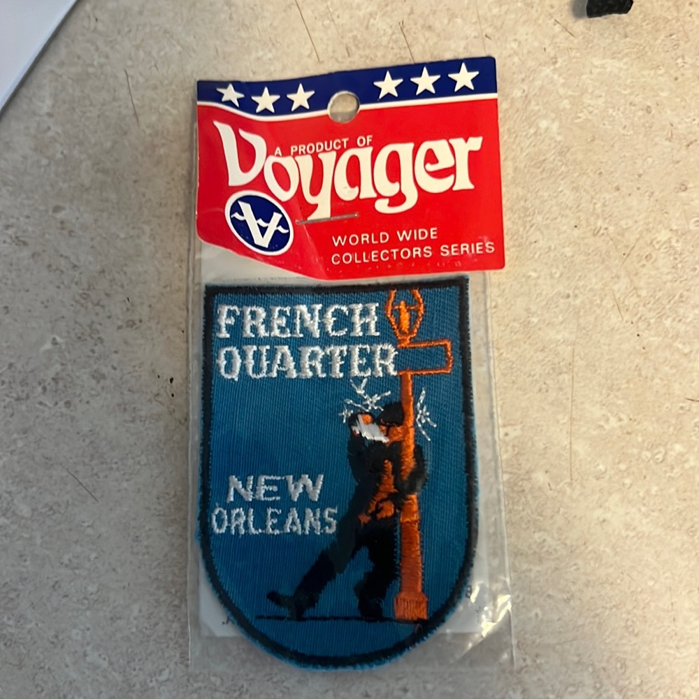 French Quarter, New Orleans Sew-on Patch. VTG Unopened, Voyager
